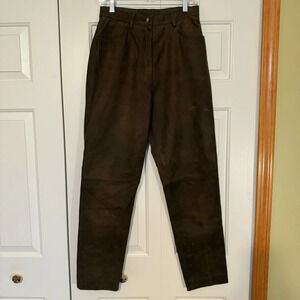 Vittadini Sport Vintage Brown Leather Pants